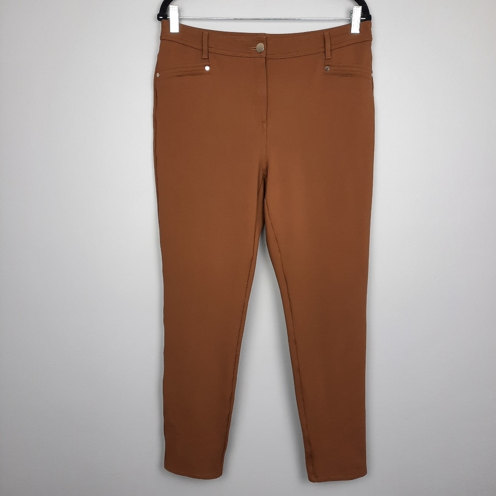 Chico's So Slimming Camel Brown High Rise Skinny Ponte Pants size 8